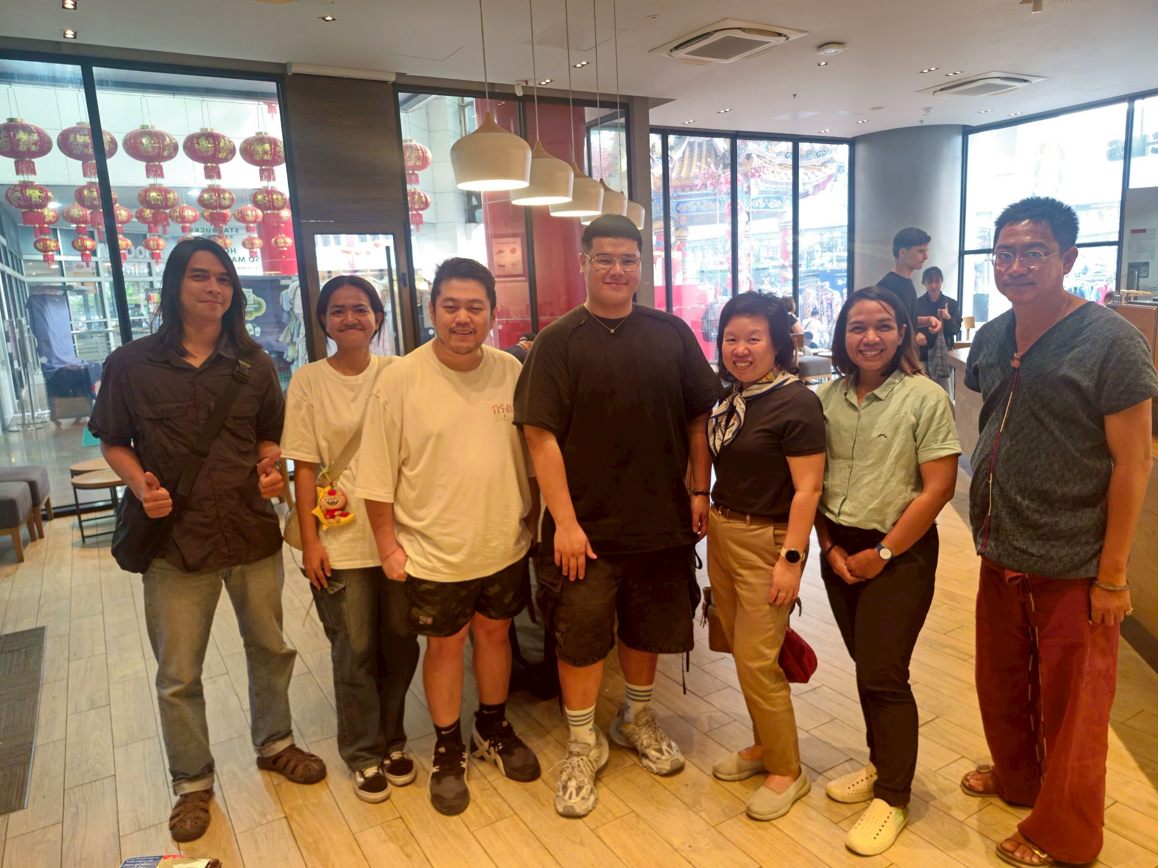 Field team after route observation and local-business conversations.